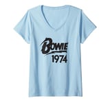 Womens David Bowie Diamond Dogs 1974 V-Neck T-Shirt