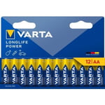 Varta Longlife Power alkaliska batterier, 12 st, AA (LR6)