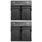 2X Dual Channel Chargeur de Batterie pour NP-F970 F750 F960 QM91D FM50 FM500H FM55H