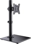 ErGear Support de Moniteur pour écran Plat & incurvé 13-32 Pouces, Support de Moniteur avec Socle en Verre trempé Stable, Réglable en Hauteur, Inclinable, Pivotant, Rotatif, VESA 75/100mm