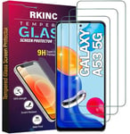 RKINC Screen Protector [3-Pack] for Samsung Galaxy A53 5G, A52 4G / 5G, A52S 5G, Tempered Glass Film Screen Protector, 0.33mm [LifetimeWarranty][Anti-Scratch][Anti-Shatter][Bubble-Free]