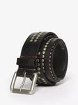 Superdry Leather Logo Goods Belt, Black