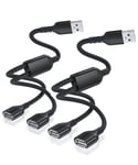 Itramax Câble USB Répartiteur 1M 2-Pack,Type A Mâle vers 2 Femelle Rallonge Nylon Splitter Multiprise Y Cordon Double Port Hub Chargeur 2 en 1 Adaptateur pour Mac,Car,Xbox One X S,PS5,Laptop