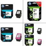 Original Hp 304 / 304xl Black / Colour Ink Cartridges For Deskjet 3762 Printers