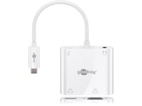 Goobay Usb-C™ Multiport Adapter Hdmi™+Vga+Pd 100 W, 1 St. I Polybag, Vit - Lägger Till En Hdmi™-, En 3,5 Mm Ljud- Och En Vga-Port Till En Usb-C™-Enhet (52418)