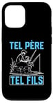 Coque pour iPhone 13 Tel père tel fils accessoire pêcheur pêche humour enfant