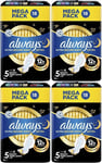 72 x Always Ultra Sanitary Towels (Size 5) Pads, Secure Night Extra with Wings