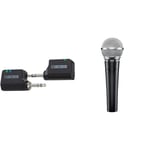 BOSS Wl - 20 Compact Wireless Instrument System, Plug and Play Wireless Systems & Shure SM58-LC Cardioid Dynamic Vocal Microphone with Pneumatic Shock Mount, Spherical Mesh Grille