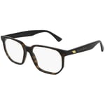 Lunettes de soleil Bottega Veneta  BV1097O Cadres Optiques, Havana/Transparent, 54 mm