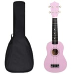 Sopranukulele med väska för barn sopran rosa 21"