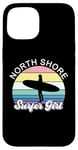 Coque pour iPhone 15 Surfer Girl North Shore Hawaii Hawaii Surf Beach