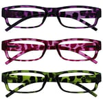 OPULIZE The Reading Glasses Company Purple Pink Green Lightweight Comfortable Readers Value 3 Pack Mens Womens RRR32-546 +2.00