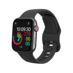 Apple Watch Series 4-6 44mm Armband i silikon, Svart