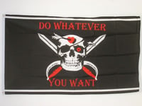 DRAPEAU PIRATE DO WHATEVER YOU WANT 150x90cm - DRAPEAU CORSAIRE 90 x 150 cm - DR