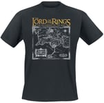 The Lord Of The Rings Map Fellowship T-Shirt black