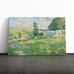 Big Box Art Canvas Print Wall Art John Henry Twachtman Summer | Mounted and Stretched Box Frame Picture | Home Decor for Kitchen, Living, Dining Room, Bedroom, Hallway, Multi-Colour, 30x20 Inch