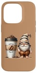 Coque pour iPhone 14 Pro Coffee Gnome And Extra Large Coffee Cup To Go For Barista