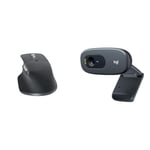 Logitech MX Master 3S - Wireless Performance Mouse, Graphite & C270 HD Webcam, HD 720p/30fps, Widescreen HD Video Calling, HD Light Correction - Black