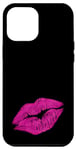 Coque pour iPhone 12 Pro Max Pink Kissing Rouge à lèvres | Design parfait pour les fêtes des années 80