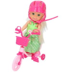 Eddy Toys Poupée de Mode avec Accessoire Poupon de Vélo – Jouet Enfant Filles – Cadeau Fille 5 Ans - Cadeau Fille 4 Ans – Poupées Cadeau Fille 7 Ans - Rose