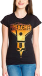 Preacher Logo Girlie Shirt women black cotton - L