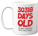 83rd Birthday Mug Gift for Men Women Him Her - 30316 Days Old - Funny Adult Eighty-Three Eighty-Third Happy Birthday Present for Dad Mum Grandma Nan Great Grandad, 11oz Ceramic Dishwasher Safe Mugs