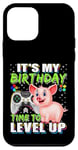 Coque pour iPhone 12 mini It's My Birthday Pig Time to Level Up Jeu vidéo