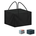 LAMUNI Sac de Rangement Carré 80x80x60cm Housses de Coussin d'extérieur, Tissu Oxford 420D Housse de Rangement Coussin de Jardin, Imperméable Sac de Rangement pour Coussins de Meubles de Jardin