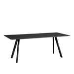 HAY - CPH30 2.0 Table Black Lacquered Oak Frame L200 X W90 X H74 Black Linoleum Tabletop Black Lacquered Edge - Matbord - Ronan & Erwan Bouroullec - Svart - Trä