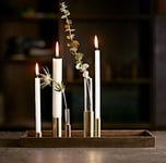 The Oak Men - Candle Tray - Dark Oak & Black