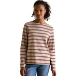 Joules Womens Harbour Cotton Long Sleeved Top - Brown - Size 12 UK