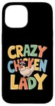 Coque pour iPhone 15 Crazy Chicken Lady Farm Œufs frais Coq Agriculteur de volaille