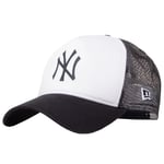 casquettes Homme, New Era Team Block New York Yankees MLB Trucker Cap, Blanc