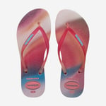 Havaianas Womens Slim Metallic Rainbow Flip-Flop - Pink Lemonade / EU41/42 UK6/7