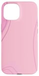 Coque pour iPhone 15 Art minimaliste couleur crème neutre rose clair