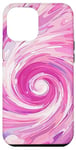 iPhone 12 Pro Max Swirl Pink Color Illustration Pattern Abstract Art Case