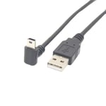 Câble de recharge mini usb,coudé à 90 degrés,coudé à gauche et à droite,port en T V3 - Type Down-0.25m