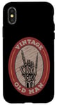 Coque pour iPhone X/XS Vintage vieil homme squelette Rock Roll personnes âgées Gag