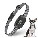 RICIVI Collier Anti Aboiement pour Petits Chiens, Anti Aboiement Chien, avec 7 Niveaux de Sensibilité, 3 Modes Ajustables Son/Vibration, IP67 Waterproof, Efficace et Humain, Noir