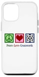 iPhone 14 Peace Love Crosswords Cute Crossword Puzzle Solver Case