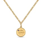 GD GOOD.designs EST. 2015 Collier signe du zodiaque Balance en or avec pierre de naissance pour femmes - Collier plaqué or 18K avec pendentif zodiaque