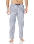 Emporio Armani Men's Emporio Armani Men's Trousers Yarn Dyed Woven Pyjamas Sweatpants, Blue Irregular Stripe, S UK