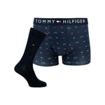 Coffret boxer et chaussettes Tommy Hilfiger en coton mélangé bleu marine