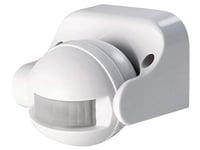 SCS Sentinel, HCN0043, Détecteur de Mouvement pour Éclairage Extérieur, Distance Détection 12 m en Champ Libre, Angle 180°, IP44, LightSensor Blanc