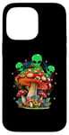 Coque pour iPhone 14 Pro Max Funny Magic Mushroom Alien Trippy Shroom LSDweed Acid Trip