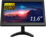 11,6 Pouces Portable Moniteur Écran HD 1080P Moniteur CCTV Intégré Haut-Parleur avec HDMI VGA AV BNC Connexion Compatible avec PC, DVD, TV, Caméra de Surveillance Caméra de recul.[G373]