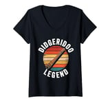 Womens Didgeridoo Legend Retro Musician Didgeridoo Player V-Neck T-Shirt