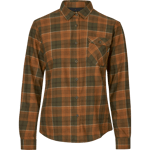 Seeland Skye Flanellipaita Naisten Grizzly Brown/Terracotta Check, XXL