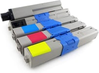 Toner Set, 4 Cartouches 4X 1500 Pages Toner Pour Oki Mc363Dn, Mc363, C332Dnw, C332Dn, C332[DYJ070352]