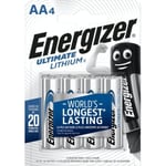 AA Lithiumbatteri (L91) 1,5V Energizer